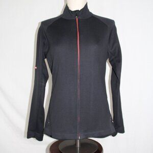 Adidas Women’s Black Fitted Energy Running Jacket Full Zip Lined Sz M Climaheat